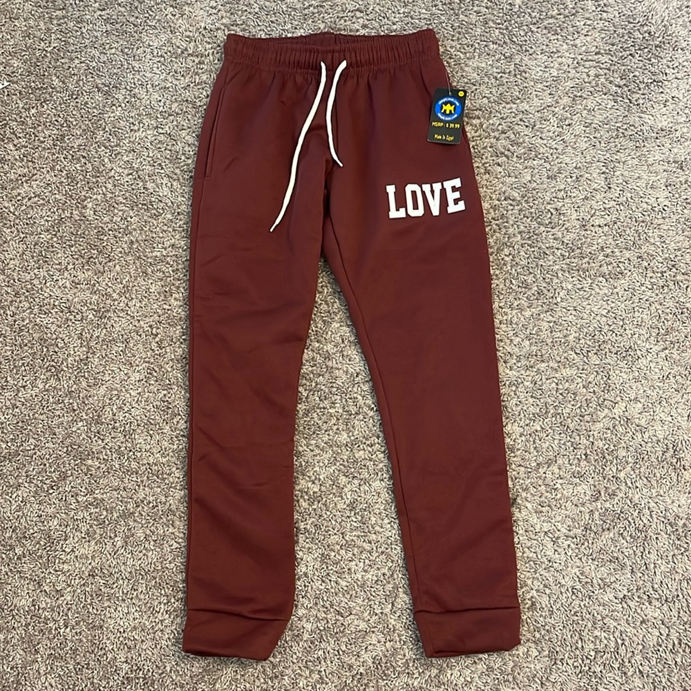 Burgundy sweatpants